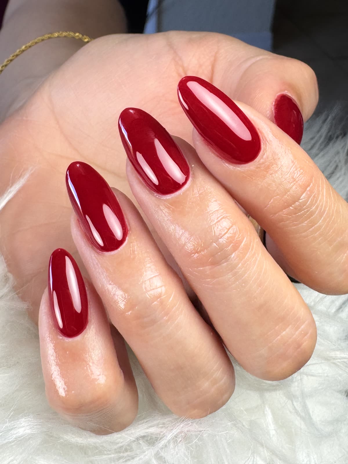 Cherry red nails