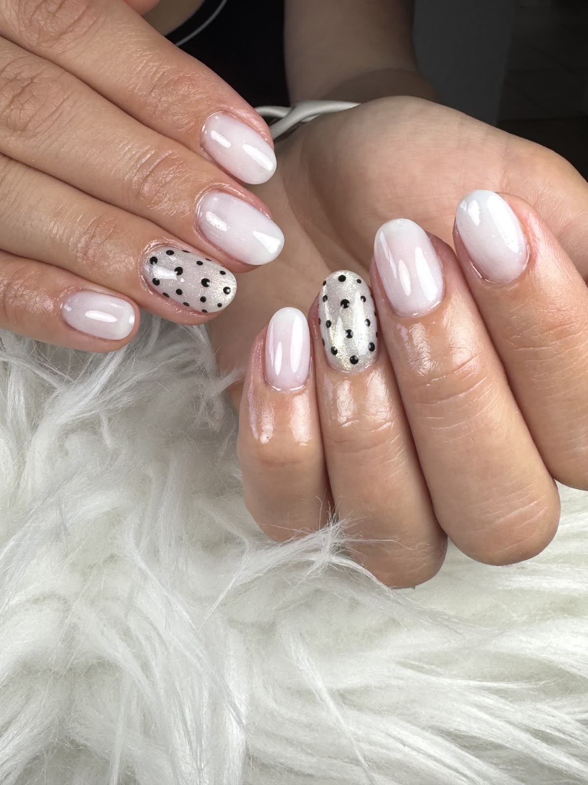 Polka dot nails